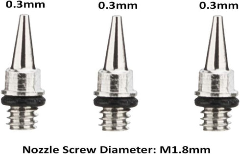 3PCS 0.3mm Airbrush Nozzle and Needles Replacement Parts for Airbrush Spray Gun...