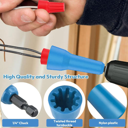 2pcs 1/4" Hex Shank Wire Twister Tool for Drill, Wire Twisting and Stripping Tools, Spin-Twist Wire Connector Socket, Wire Nut Twister Wire Twisti...