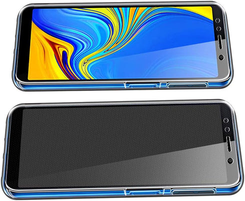 Case Compatible with Samsung Galaxy A7 (2018), Full Body Protection 360 Gel Phone Cover Clear Transparent Soft Silicone...