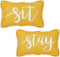 Outdoor Pillow Covers 12 x 20 Inch, Waterproof Yellow Lumbar Throw Pillows for Patio Porch Furniture Couch, Yellow Decorative Cushion Cover, Sprin...