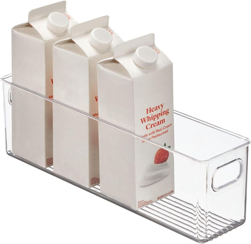 mDesign Plastic Kitchen Organizer - Storage Holder Bin with Handles for Pantry, Cupboard, Cabinet, Fridge/Freezer, Shelves, and Counter - Holds Ca...