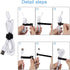 60 PCS 6 Inches Reusable Cable Ties, Adjustable Cord Straps, Wire Organizer, Cord Wrap and Hook Loop Cable Management - Black...