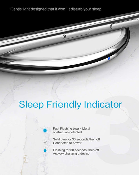 Fast Wireless Charger,Vebach Wireless Charging pad Compatible with IPH 15/14/13/12 Pro Max/12/13/12 Mini/SE/11/11 Pro/XS,Galaxy S20 S10 S9 S8, Not...