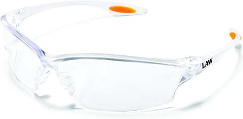 MCR LW210 Crews Law 2 Safety Glasses Clear Frame Clear Lens 1 Pair...