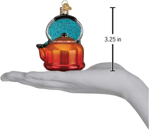 Old World Christmas 32349 Ornaments: Coffee and Tea Gifts Glass Blown Ornaments for Christmas Tree, Tea Kettle...