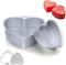 beyonday 2pcs Heart Shaped Cake Pan with Removable Bottom, 4 inch & 6 inch Aluminum Alloy Heart Cake Trays for Birthday Party Wedding Anniversary ...