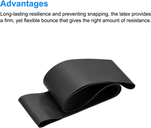 MECCANIXITY Anti Slip Feature Chair Bands, Flexible Seating Elastic Latex Bands for Home Office, Half Fold Length 250mm, Thickness 1mm, Black Pack...