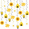 20PCS Bumble Bee Hanging Swirl Decorations, Bee Party Hanging Swirls Foil Ceiling Streamers Honey Bee Themed Party Supplies for Kids Birthday Baby...