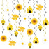 20PCS Bumble Bee Hanging Swirl Decorations, Bee Party Hanging Swirls Foil Ceiling Streamers Honey Bee Themed Party Supplies for Kids Birthday Baby...