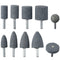 Stone Carving Set 10pcs Various Shapes Industry Tool 1/4 Inch Shank Polishing Kits Metal Carving Stone Carving Set Stone Ceramic Glass Carving...