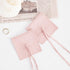 40 Pieces Microfiber Jewelry Pouch, 8 x 8 cm Jewelry Package Bags with String, Luxury Small Gift Bag, Pink Envelope Style Bracelet Packaging Bow T...