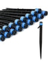 50 Pack Drip Irrigation Emitters Adjustable Irrigation Dripper 360 Degree Full Circle Pattern Water Flow Bubbler with Stake for 1/4 inch Irrigatio...