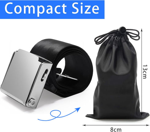 Coolrunner Airplane Seat Belt Extender, Adjustable 7-32" Airplane Seatbelt Extender Fits Most Airlines Free Carrying Case Black...