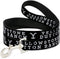 Paramount Network Pet Leash, Dog Leash, Yellowstone Dutton Ranch and Y Logo Black White, 4 Feet Long 1.0 Inch Wide...