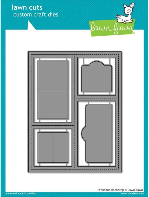 LAWN FAWN Lawn Cuts Custom Craft Die-Peekaboo Backdrop, Grey...