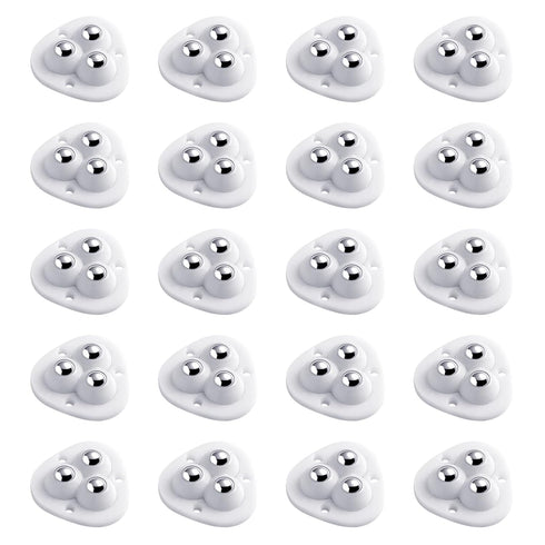 20-Pack Mini Self Adhesive Caster Wheels, 360 Degree Rotation Swivel Caster, Stick on Wheels for Small Furniture, Furniture Pulley Castor Plastic ...