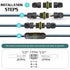 IP68 Waterproof 2 Way 2 Pin Junction Box Electrical Cable Connector,5 Pack 17.5A 400V M16 Wire Range(3.5-7mm) Used for Outdoor Rapid Maintenance E...