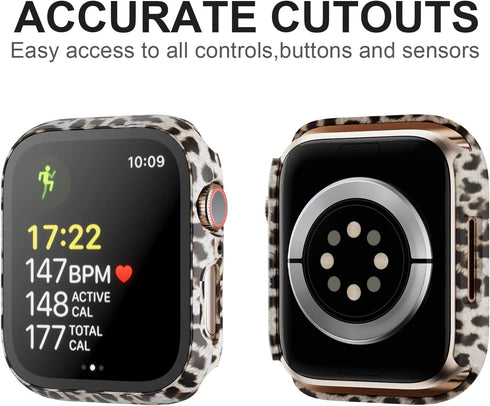 Haojavo 14 Pack Case with Tempered Glass Screen Protector for Apple Watch Series 9 8 7 45mm, PC Hard Ultra-Thin Slim Fit Scratch Resistant Bumper ...