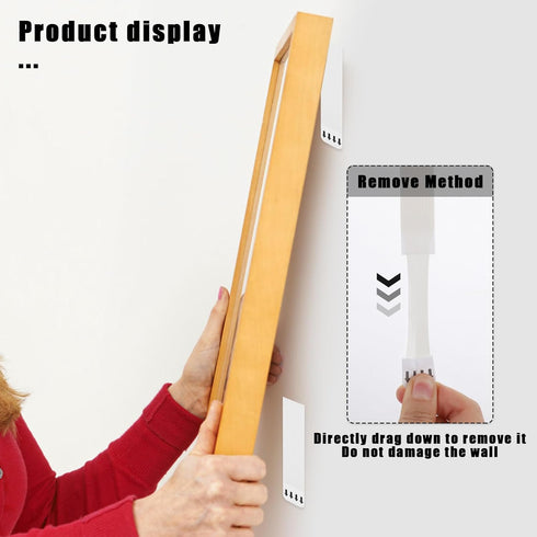 36-Pairs(72 Strips) Large Picture Hanging Strips Heavy Duty, Adhesive Strips Picture Hanger Kit Hook Loop Mounting Tapes Damage Free Wall Fastener...