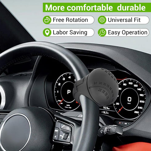 Steering Wheel Spinner Knob, 360 ° Rotation Silicone Steering Wheel Knob Non-Slip Car Power Handle Spinner for Cars Trucks Boats Tractors...