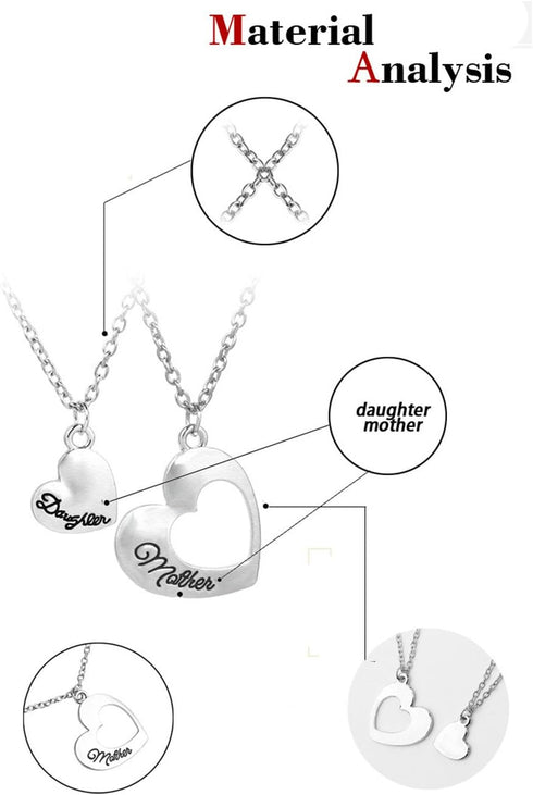 ShiQiao Spl Gift for Daughter Mom Matching Heart Pendant Jewelry Mother Daughter Necklace Mothers Day Gifts for Mom Birthday Gifts...