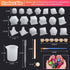 Resin Dice Molds, Shynek 19 Styles Polyhedral Game Dice Molds Set with Silicone Dice Mold, Mixing Sticks, Measuring Cup, Droppers, Acrylic Paints ...