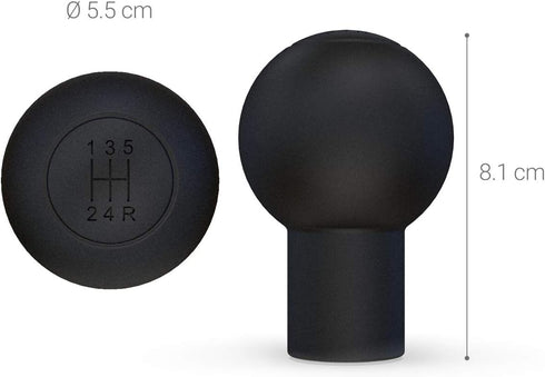 kwmobile Cover Compatible with VW Audi 5-Speed Type-B Round Gear Shift Knob - Silicone Anti Skid Car Manual Stick Shift Gear Knob Cover - Black...