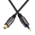 FosPower 24K Gold Plated Toslink to Mini Toslink Digital Optical S/PDIF Audio Cable with Metal Connectors & Strain-Relief PVC Jacket - 3ft/2Pack...