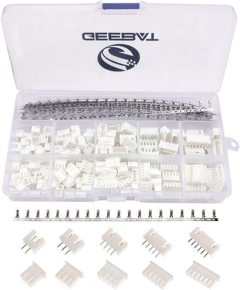460pcs 2.54mm JST-XH Connector Kit with 2.54mm Female Pin Header and 2/3 / 4/5 / 6 Pin Housing Connector Adapter Plug (JST Connector Kit)...