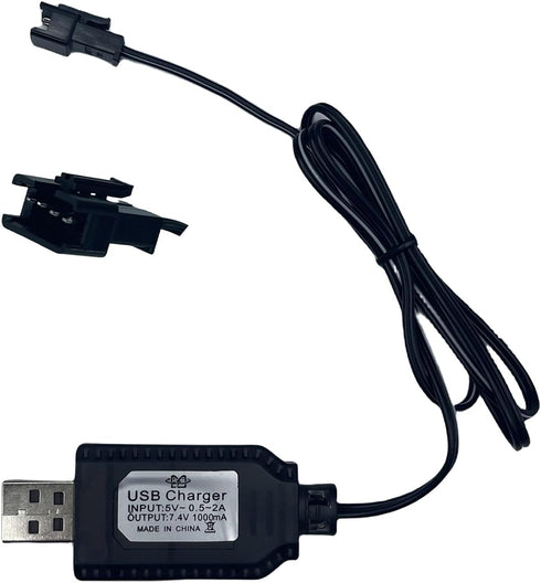 7.4V USB Charger Cable with SM-4PIN Plug Compatible RC Car RC Plane RC Tank RC Boat and Other Remote Control Toys for Universal 7.4V Lipo Battery ...