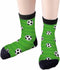 Soccer Crew Socks for Woman Size 6-8 Green Field Ball Sport Cartoon Girls Socks...
