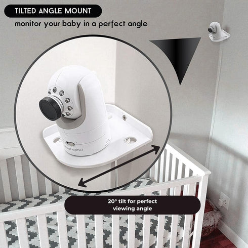 Baby Monitor Shelf Mount for Hello Baby Corner Camera Shelf compatible with Infant Optics DXR-8 DXR-5 Arlo Baby Babysense 7 Motorola - Universal W...