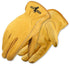 Galeton Rough Rider Premium Leather Driver Gloves With Elastic Back Gold, Medium (25001PR-M)...