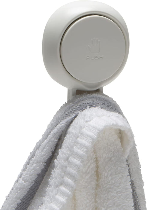 Bath Bliss 2 Pack Power Lock Gel-Suction Hooks | Shower and Bathroom Hook | Towel | Robe | Loofahs | Bags | Jackets | Easy Release | No Tools Requ...