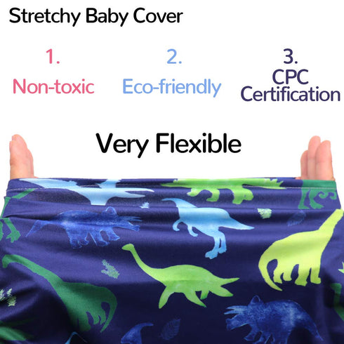 Baby Car Seat Cover, Multi- use Nursing Cover for Breastfeeding, Carseat Cover Boys, Dinosaur Baby Shower Stuff for Newborn, Soft Breathable...