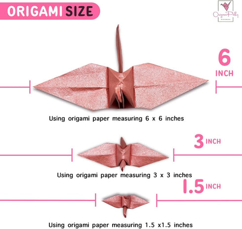 100 Origami Paper Crane Washi Paper Origami Crane Different patterns Japanese Print Made of 3.81cm 1.5 inches for Wedding decor Origamipolly...