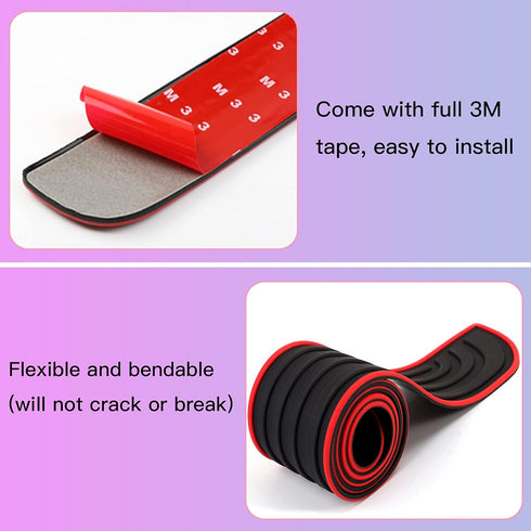 Rear Bumper Protector Guard Trunk Rubber Protection Strip Rubber Scratch-Resistant Trunk Door Entry Guards Car Accessory for SUV/Cars - Universal ...