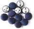 Round Button Decorative Dupion Fabric Covered Handmade 12 Buttons for Sewing Scrapbooking Craft -2.5 cm (Navy Blue)...
