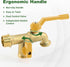 Outdoor Double Taps Water Faucet, Garden Hose Splitter 2 Way, 3/4 inch Wall Mounted Brass Water Tap, Frost-Proof Outside Spigot Replacement with 2...