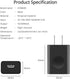 USB Wall Charger, FONKEN 5V 2A Power Adapter Universal Travel Charger USB Plug Cell Phone Charger Block Cube Compatible with iPhone, iPad, Google ...
