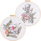 YANGSHINE 2 Sets Human Anatomy Embroidery Kit for Beginners,Flower with Skull Patterns Cross Stitch Kits,Including Embroidery Hoops, Fabric,Color ...