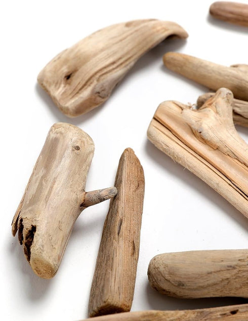Byher Driftwood Pieces for Crafts Frames Wreath Surf Art Beach Decor (1" - 4", 8OZ, 55pcs)...