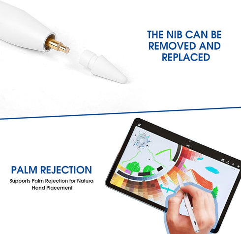 Stylus Pen for Touch Screens?15 Minutes Fast Charging for iPad2018-2023, Apple Pencil is Compatible with Apple iPad Pro 11/12.9 inch, iPad Mini 5/...