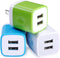 Wall Charger, Sicodo 3-Pack Dual Port USB Home Travel Wall Charger Plug Compatible with iPhone 15,14,13,12, SE,11, X Pro Max, Plus, Mini, Samsung ...