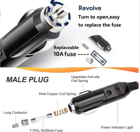 Car Charger for Harman Kardon Onyx Studio 8 7 6 5 4 3 2 1 Wireless Bluetooth Speaker Replacement Harmon Kardon Charger Adapter 6.6Ft 12V-24V DC Po...