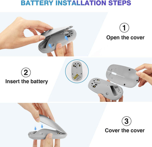 OMOTON Bluetooth Mouse for iPad and iPhone (iPadOS 13 / iOS 13 and above), Ultra-Thin Wireless Mouse Compatible with Bluetooth Enabled Computer, L...