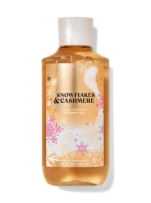 Bath and Body Works Body Care - Full Size Shower Gel Aloe + Vitamin E - 10 fl oz - Snowflakes & Cashmere#...