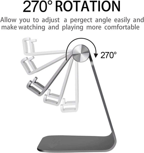 2020 Adjustable Cell Phone Stand, Phone Holder for Desk Holder, Aluminum Desktop Stand Compatible with iPhone Xs Max Xr 8 7 6 6s Plus 5s Charging,...