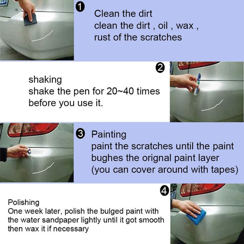Red Car Touch Up Paint Pen Auto Scratch Repair Remover Pen Auto Painting Pen Car Scratch Remover (red)...