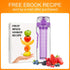 Opard Water Bottle with Time Marker, 30 oz Sports BPA Free Plastic Reusable Fruit Infuser Water Bottles with Handle, Leak Proof Flip Top Lid, Infu...